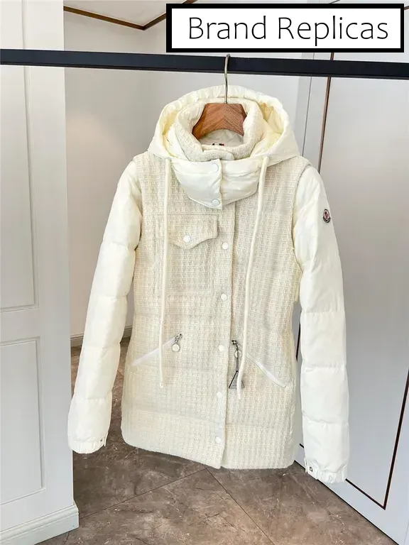 Moncler knitted patchwork down jacket